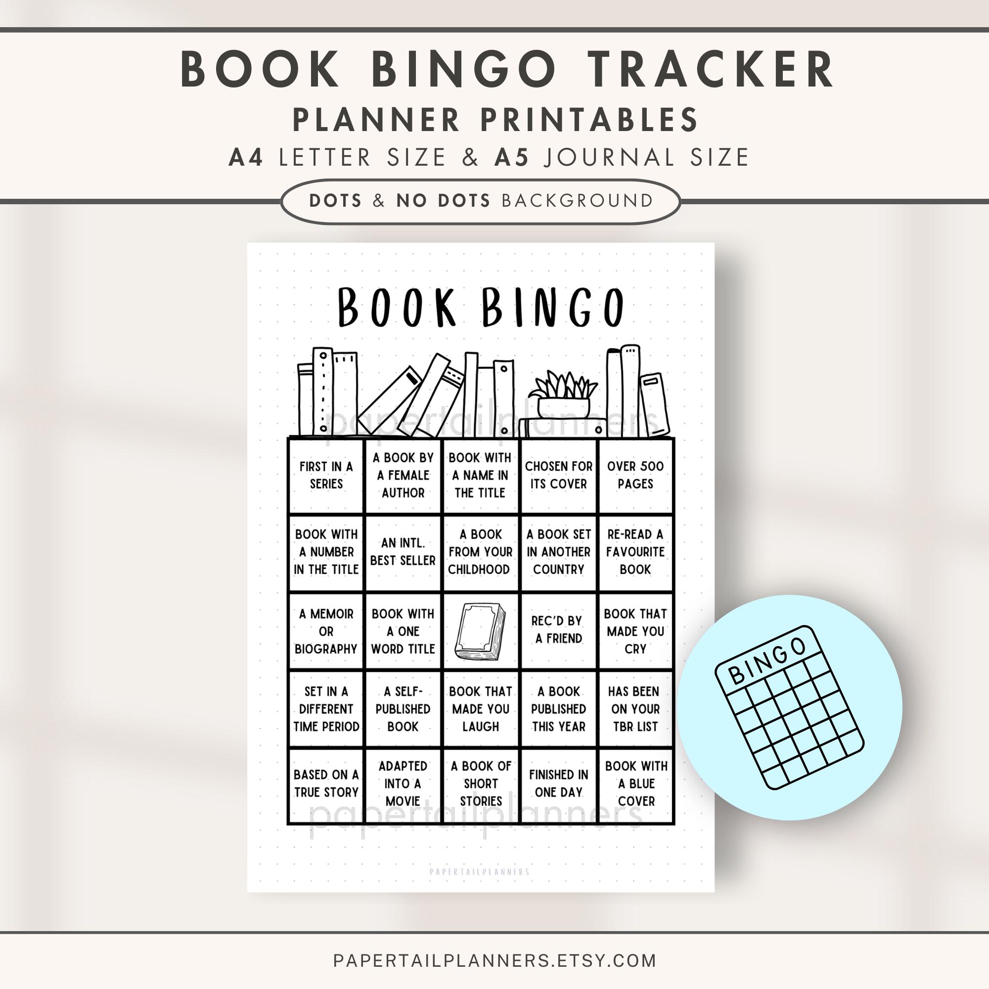 Book Bingo Tracker | Printable Journal Page | Reading Tracker | Reading ...