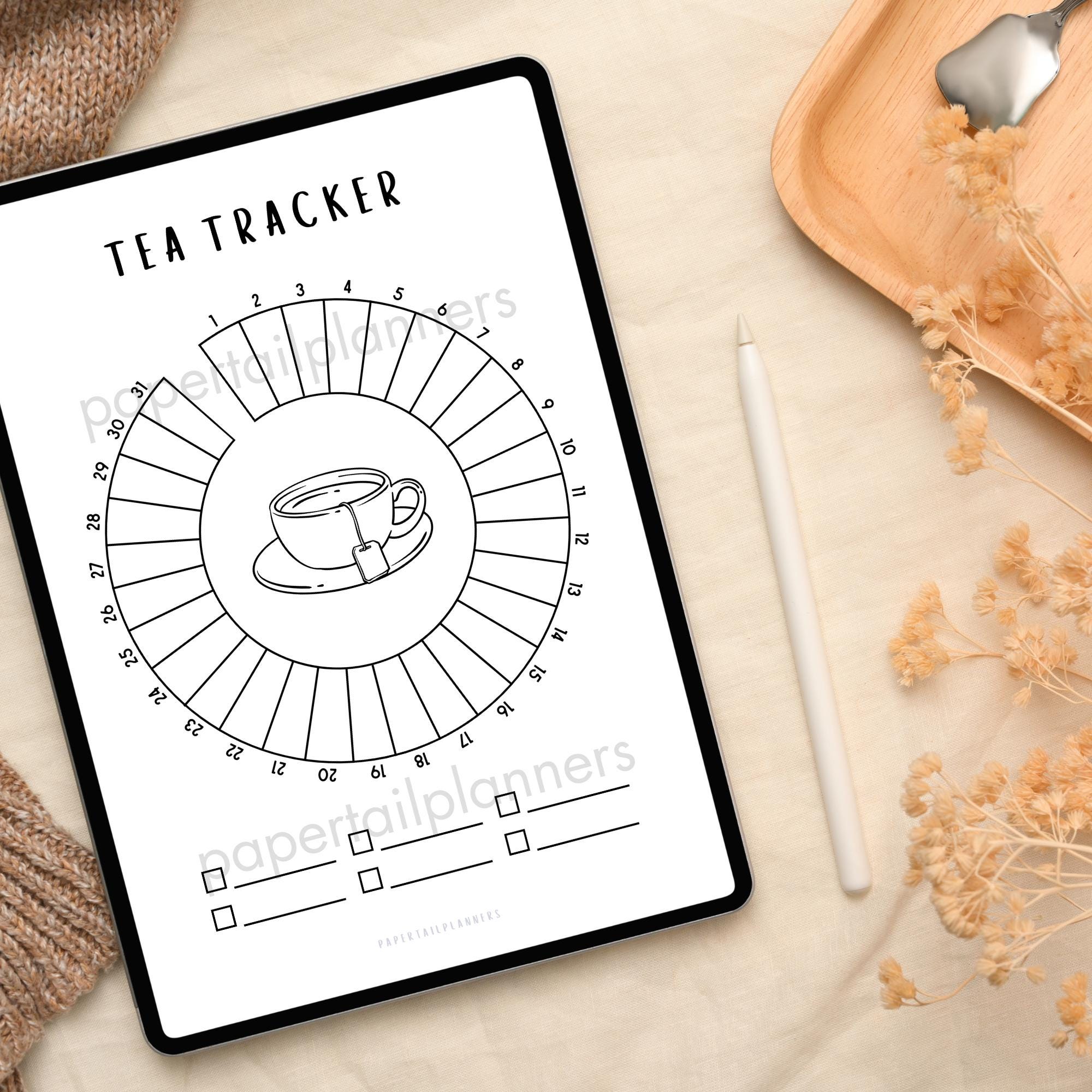 Tea Journal.pdf Tea Tracker | Printable Journal Page | Planner Page | Caffeine Tracker ...