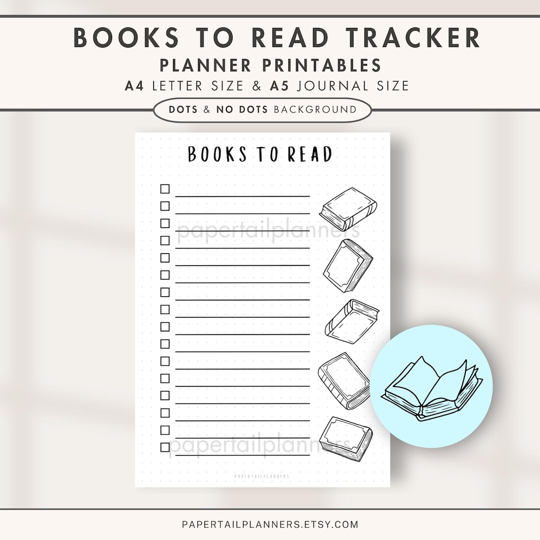 Books to Read Tracker | Printable Journal Page | Reading Tracker ...