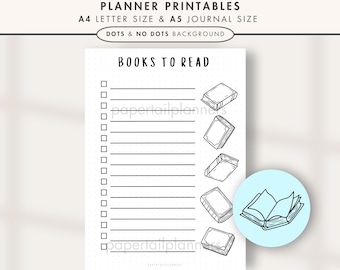 Books To Read Tracker | Printable Journal Page | Reading Tracker | Reading Log | Printable Planner Page | Reading Challenge | TBR