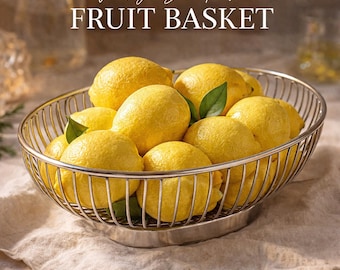 Vintage Silverplate Fruit Basket Bowl | Large 12" x 7.5"