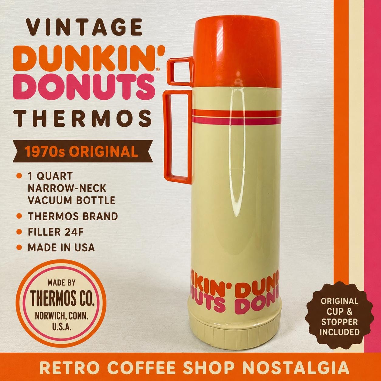 Dunkin Donut Thermos - Etsy