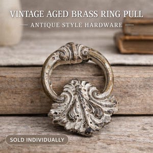 Ornate Fixed Ring Pull - VTG French Provincial Decorative - SOLD INDIVIDUALLY