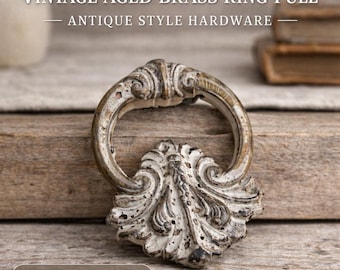 Ornate Fixed Ring Pull - VTG French Provincial Decorative - SOLD INDIVIDUALLY