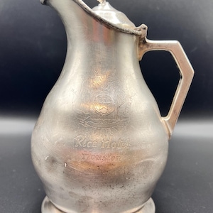 Vintage Hotel Silver Coffee Server • Rice Hotel image 3