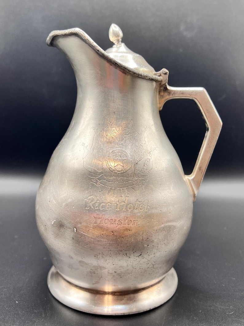 Vintage Hotel Silver Coffee Server • Rice Hotel image 3