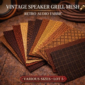 VTG Record Player Speaker Mesh/Covers - Various Sizes, Colors & Patterns - LOT 5