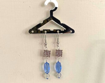 Blue And Silver Earrings