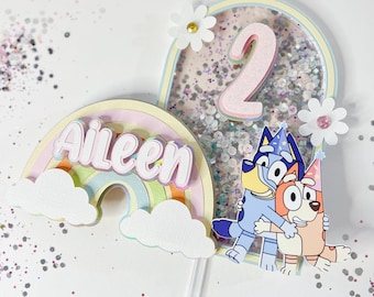 Bluey cake toppers Bluey birthday Bluey and Bingo Blue dog cake topper