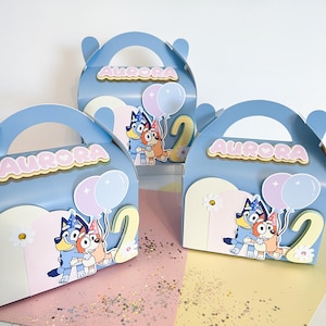 Bluey party favor boxes Gable Boxes Bluey birthday Bluey and Bingo Candy Boxes Bluey decorations