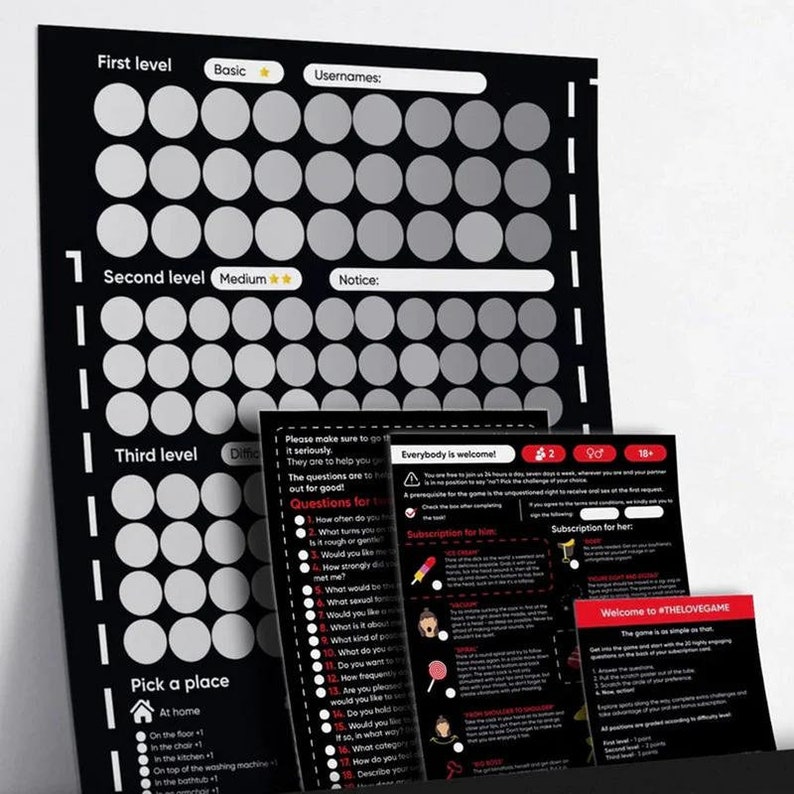 100 New Activities for Couples: Scratch Off Bedroom Games and Date Ideas Poster image 2