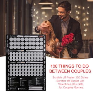 100 New Activities for Couples: Scratch Off Bedroom Games and Date Ideas Poster image 1