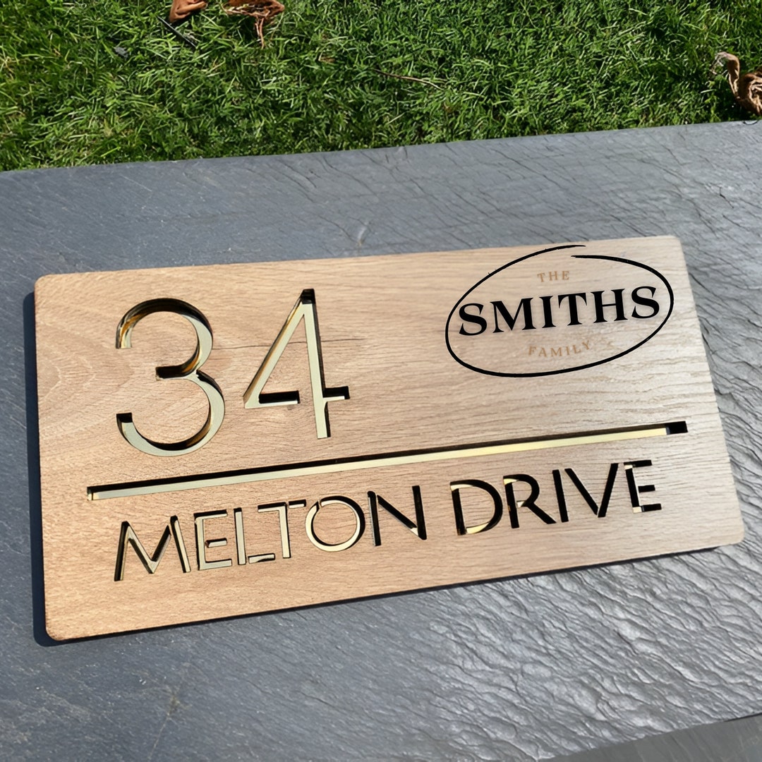 Plaque Home Address, Home and Living, Personalized Gifts, Monogram ...