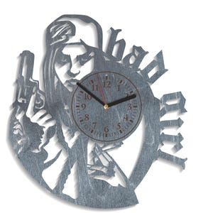 Bad Girl SVG, Mulheres com Arma, Hip Hop Mulheres SVG, Corte a Laser, Modelos Cricut, Vetor de Relógio, Projetos de Madeira, Download Digital Instantâneo