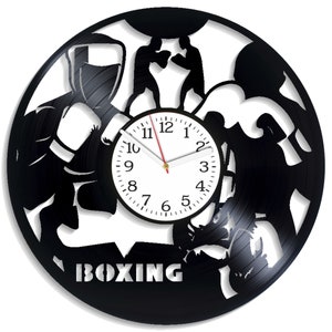 SVG de boxeo, archivos de corte por láser, diseño deportivo, plantillas de cortador de plasma, descarga instantánea, vector de reloj, recorte de disco de vinilo, proyectos CNC