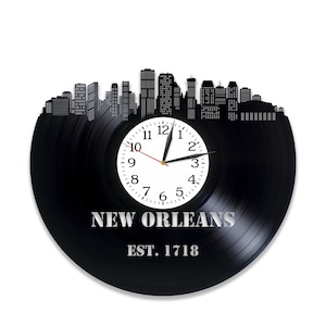 Horizonte de Nova Orleans SVG, Design da Louisiana, Arquivos de Corte a Laser, Relógio dos EUA, Download Digital Instantâneo, Projetos Xtool, Artesanato Glowforge