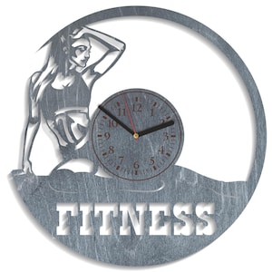 Fitness Girl SVG, Arte Sportiva Donna, Taglio Laser Legno, Design Palestra, Modelli Glowforge, Taglio Cricut, Vettore Orologio, Download Digitale svg cdr ai