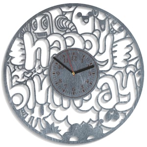 Gelukkige verjaardag SVG, verjaardag ontwerp, partij lasergesneden, klokuitsparingen, laserklare bestanden, direct downloaden, Cricut, Xtool, CNC