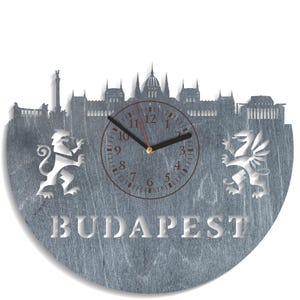 Budapest City, Skyline SVG, Hungary Design, Laser Cut Clock, Digital Download Files, Cricut Crafts, CNC Projects, Wood Glowforge Template