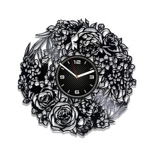 Blumen Laser Cut Dateien, Metallschild, Rosen Silhouette, Cricut Projekte, Holz Ausschnitte, Uhr Vektor, Pflanzen Kunst, Sofortiger digitaler Download