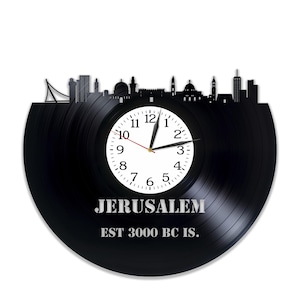 Jerusalem Skyline, Israel SVG, Cityscape Design, Vinyl Record Laser Cut, Instant Download Files, Cricut Crafts, Glowforge Template