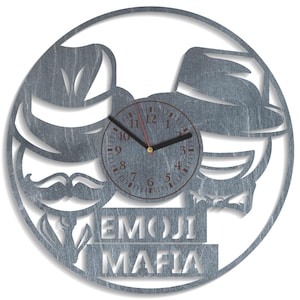 Emoji SVG, maffia-SVG, gangster-emoji, laseruitsparingen, houtsnijbestanden, klokvector, Xtool-projecten, Cricut-ontwerp, digitale download