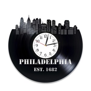 Philadelphia City SVG, Laser Cutting Files, Wood Cricut Crafts, Pennsylvania Design, Clock Vector, Glowforge Template, Instant Download