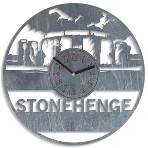 Art de Stonehenge, monuments du Royaume-Uni SVG, bois découpé au laser, conception d'horloge, projets Glowforge, silhouette de paysage, téléchargement immédiat