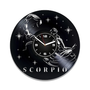 Scorpio Zodiac SVG, Laser Cut Clock, Astrology Designs, Night Stars SVG, Cricut Template, Vector Design, Digital Download