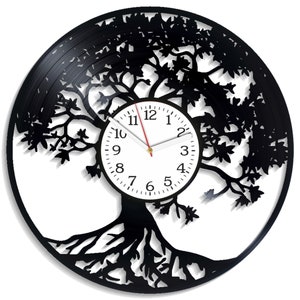 Baum Silhouette SVG, Pflanze Laser Cut Datei, Vektor-Design, Sofort-Download, Plotter-Vorlagen, Glowforge Uhr, Sperrholz Handwerk