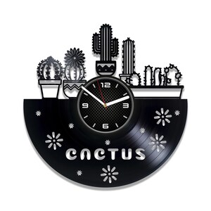 Planta en maceta SVG, relojes de cactus, suculentas SVG, corte láser vectorial, descarga instantánea, proyectos de Cricut, archivos Glowforge