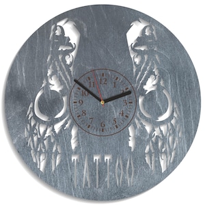 Hands With Tattoos SVG, Laser Cutting Projects, Tattoo Clock, Vector Design, Digital Download, Wooden Cricut Crafts, CNC Templates