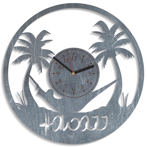 Hawaii SVG, Palm Tree Silhouette , Vacation Design, Tropical Laser Cut, Digital Download, Clock Cutouts, Cricut Projects, CNC Crafts