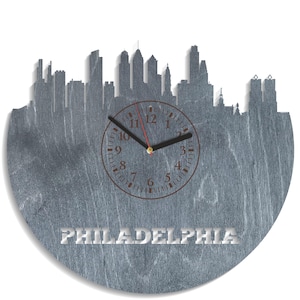 Philadelphia Clock, Pennsylvania State SVG, City Laser Cut, Skyline Silhouette, Plywood Cricut Cutting, Xtool Projects, Digital Download