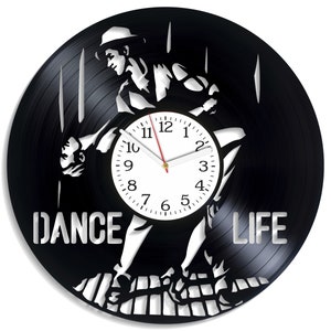 Dansende klok, SVG-bestand voor CNC, vinylplaatuitsparing, digitaal ontwerp, Dance Life SVG, plasmasnede, handgemaakte wandklok, Cricut, Glowforge