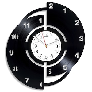 Geometric Clock, Laser Cut SVG Files, Vector For Cricut, Plasma Cutting Templates, Wood Projects, Clock With Numbers, Instant Download