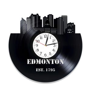 Edmonton, Alberta SVG, Horizonte da cidade cortado a laser, Recorte de plasma em metal, Download digital, Modelo de relógio, Cricut, Xtool, Formatos de arquivo AI CDR SVG