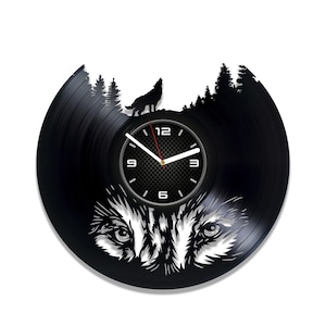 Wolf Silhouette SVG, Woodland Animal SVG, Metal Laser Cut, Instant Digital Download, Glowforge Clock, CNC Plasma Files