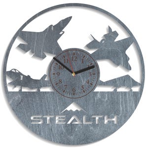 Stealth SVG, Air Force Design, Flugzeug Silhouette, Laser Cut Vorlage, Sperrholz Schneideuhr, Sofort Download, für Cricut, Glowforge, CNC