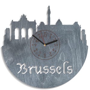 Skyline di Bruxelles, Belgio SVG, taglio laser, design della città, artigianato Wood Xtool, modello Glowforge, download digitale istantaneo
