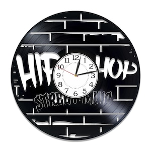 Hip Hop SVG, Ziegelwand SVG, Lasercut-Designs, Vinyl-Schallplatte geschnitten, Pulslaser CNC-Dateien, Uhr Vektor, sofortiger digitaler Download