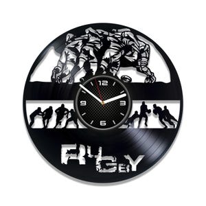 Rugby SVG, Sportuhr, Metall Laserschnitt, sofortiger digitaler Download, Holzhandwerk, Vektorvorlage, Fußballspieler Silhouette