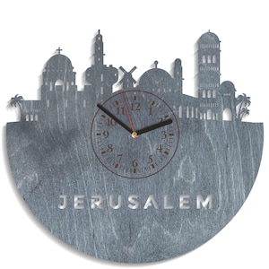 Jerusalem City, Skyline SVG, Israel Design, Laser Ready Wood Template, Clock Cutout, Xtool Project,  Cricut Crafts, CNC Cutting