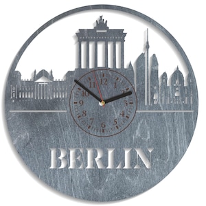 Berlin Skyline, Germany Clock, City SVG, Cricut Template, Laser Ready Cut Files, Wooden Xtool Projects, Instant Digital Download