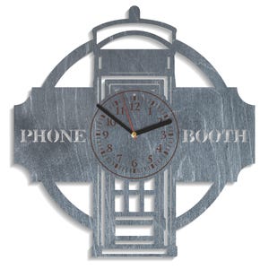 Phone Booth SVG, London Telephone Box, Laser Cut Clock, Wooden Xtool Design, CNC Machine Projects, Cricut Crafts
