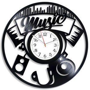 Muziek SVG Glowforge, lasersnijbestanden, vectorsjabloon, vinylplaatuitsparing, instant digitale download, muziekontwerp, CNC-plasmagesneden bestanden
