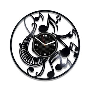 Partitura musicale SVG, Nota SVG, Tastiera pianoforte SVG, Progetti tagliati al laser, Download digitale istantaneo, File CNC orologio, Artigianato Cricut