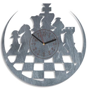 Chess SVG, Plywood Laser Cutting, Clock Design, Instant Digital Download, Glowforge Patter, Cricut Crafts, CNC Machine Files