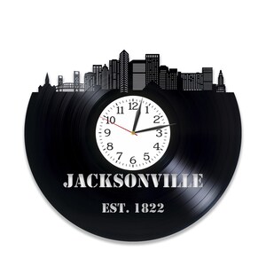 Skyline di Jacksonville SVG, Florida USA, vinile tagliato al laser, orologio della città, download digitale, design Cricut e Glowforge