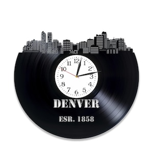 Denver Colorado SVG, City Laser Cutting, USA Clock, Skyline Design, Xtool Projects, Cricut Template, Glowforge Files, Instant Download